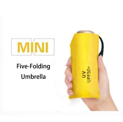 China Folding Manufacturer's Bestselling Custom Logo Mini Five Fold Umbrella Pocket Umbrella for sale