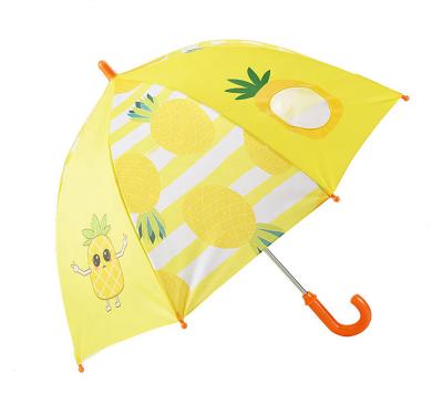 China Pineapple Folding Children's Cartoon Umbrella Boy Girl Children's Transparent Umbrella for sale