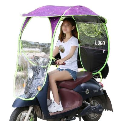 China Modern Electric Vehicle Totally Enclosed, Sun Proof, Wind Proof and Sun Proof Tent Customized Logo Motorcycle Umbrella for sale