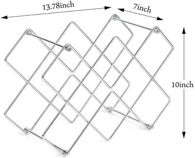 China Kitchen Stainless Steel Tabletop Cabinet Wine Rack Storage Rack - Holds 10 Bottles for sale