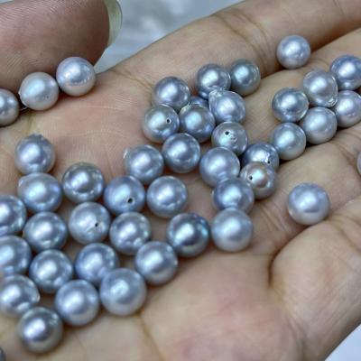 China For Jewelry Making Wholesale Price, AKOYA Pearl 6.5-7 mm AA Perfect Baroque Nature Loose Bead With Half Drilled for sale