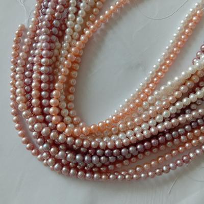 China For jewelry making nature FRESHWATER PEARL, 8-9 mm AA+grade (egg) round shape high quality pearl nuclear free in loose strand wholesale price for sale