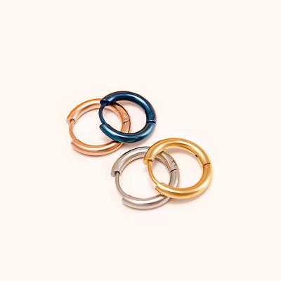 China For jewelry making DIY high quality 2.5 mm stainless steel with 18k gold plating earring hoop for jewelry, wholesale jewelry accessories.12-70 mm for sale