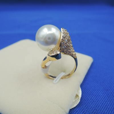 China Latest ALLOY Ring Designs For Girls, Custom Ring White Gold Ring, Pearl Ring Pearl Jewelry Design for sale