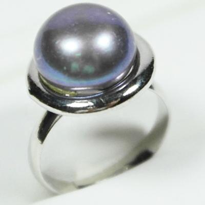 China FASHION freshwater ring women pearl alloy znic rings for sale