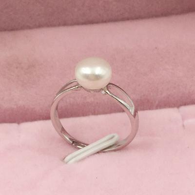 China WHOLESALE BULK PRICE Vintage 925 Sterling Silver Pearl Ring Adjustable, NATURE Pearl Ring DIY Accessories Freshwater Silver for sale