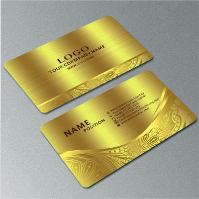 China Business Card/VIP Card/Membership Card/Bank Gift Certificates 88Mmx51Mm High End Customized Metal Color Metal Color Card for sale