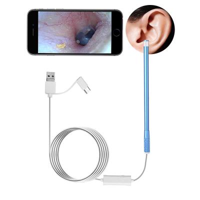 China Newer Mini Endoscope Ear Spoon USB Otoscope Ear Mouth Nose Camera Visual Ear Picker Cleaning Ear Wax Remove Tool for sale