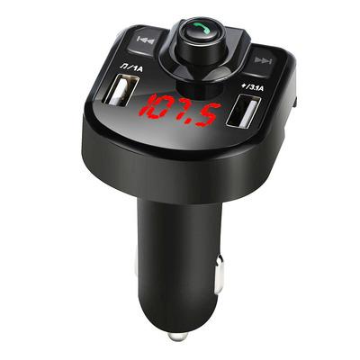 China Factory Sale OEM Qi Car FM Transmitter Car MP3 Player 3.1A Audio Fast Charging Dual USB Car Charger for sale