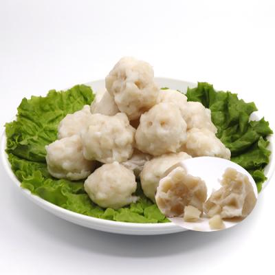 China Free Sample Low Fat Surimi Snack Hake Surimi Scallop Ball, Buyer Paid Shipping Fee for sale