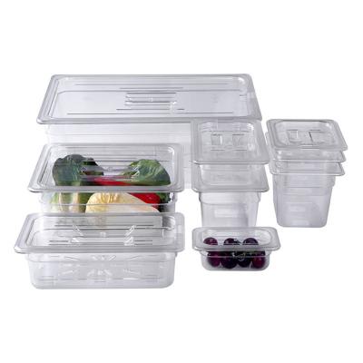 China Hotel Restaurant Kitchen Storage Food Grade 1/3 GN Plastic Food Casserole for sale