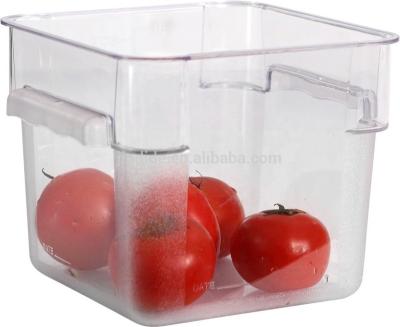 China Freshness Preservation NSF SGS Listed Square Plastic PP PC Food Storage Containers With Lids for sale