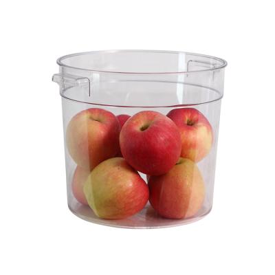 China Freshness Preservation Plastic PC Food Storage Containers Recyclable Round Trash Can For Kitchen for sale