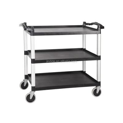 China 3-Tier Storage and Transport Cart/Serving Cart/Plastic Food Serving Truck for sale