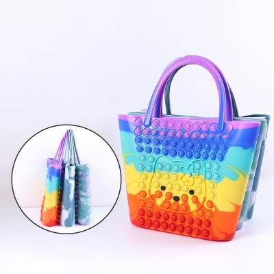 China 2020 Bag Timi New Silicone Stress-Relief Handbag, Pushing Noises Bubbles Bustle Bags for Kids and Adults for sale