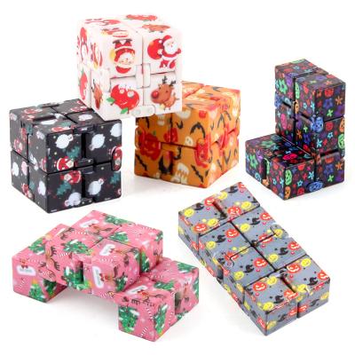 China Infinity Cube Timi Christmas Wiggly Person Toy and Finger Halloween Infinity Cubes To Relieve Stress for sale