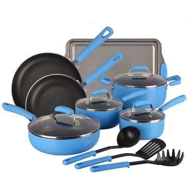 China 2022 Viable Cheap Price Non Stick Kitchenware Set Granite Non Stick Cookware Set for sale