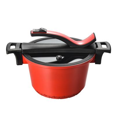 China 6L Capacity Sustainable Durable Die Cast Aluminum Body Casserole Pots Non Stick Pressure Cooker for sale