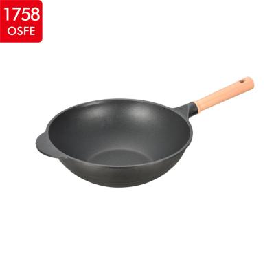 China Eco - Friendly Industrial Cast Iron Cookware Chinese Wok Non - Stick Wok for sale