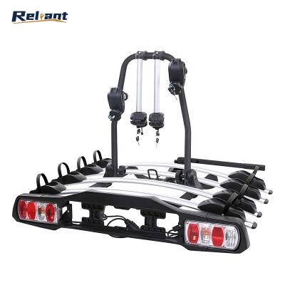 China 2022 Durable OEM Manufacturer Collapsible Universal 2-4 Bicycle Car Hitch Bike Rack for sale