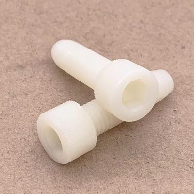 China Pan Factory Custom White Black Hex Socket Head Screw Hex Socket Isolation Nylon Plastic Round Nylon Screws For Industry for sale