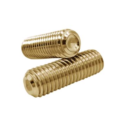 China Brass Pan Cap Point Hex Socket M2 M4 M5 M6 Set Screw Good Quality DIN916 H59/H62 for sale