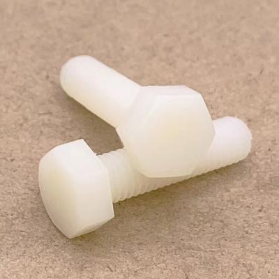 China Plastic Pan Screws And White Color Nylon Hex Screws DIN933 Hex Bolt for sale