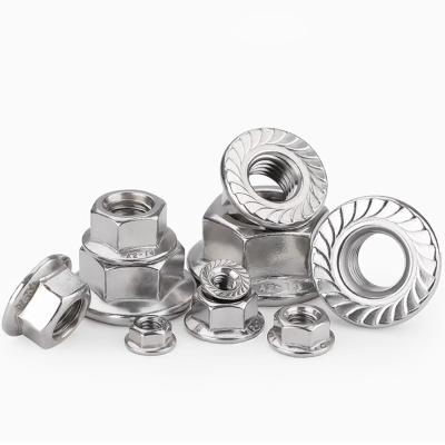 China Pan Factory Price Various Metal Hex Flange Lock Nut Press Point Lock Nut M5-M20 for sale