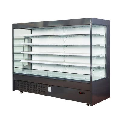 China Double-temperature supermarket open display freezer for vegetables and fruit for sale