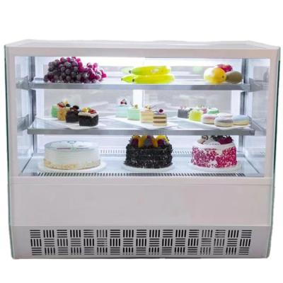 China Single-temperature Curved Cake Display Refrigerator Bakery Display Cabinet Supermarket Cake Chiller Fridge for sale