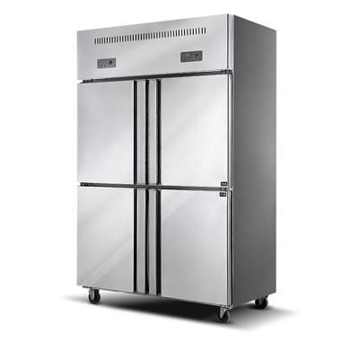 China Double-temperature Refrigeration Equipment Large Capacity 4 Door Commercial Refrigerator Freezer for sale