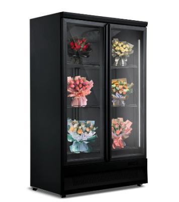 China Single-temperature Flower Display Cooler Fridge Fresh Keeping Refrigerator with Glass Door for Florist for sale