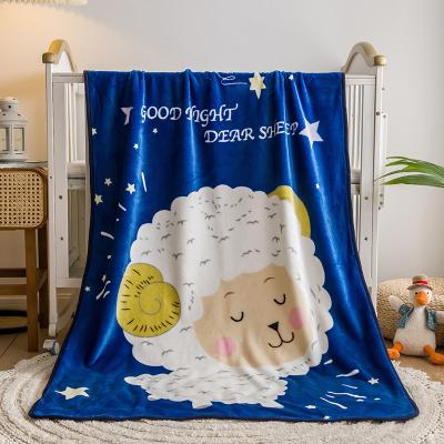 China PORTABLE Custom Printed Newborn Baby Soft Thick Microfiber Baby Blanket Wrapping for sale