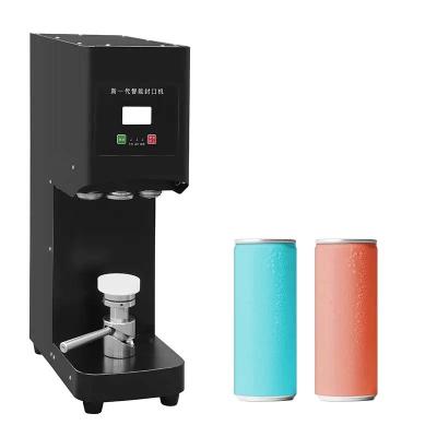 China Semi Automatic Plastic Beverage Jar Sealer Capping Machine Can Machine PET Soda To Can Semi Automatic Cans Sealing Machine for sale