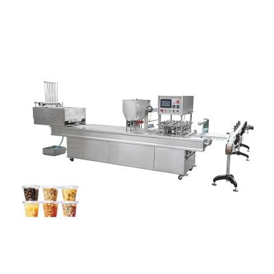 China Food Semi-pneumatic 3 in 1 Cup Washing Sealing Machine Cup Package Filling Automatic Filling and Sealing Machine for Plastic Containers for sale