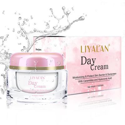 China OEM Anti Aging Hyaluornic Acid Remove Dark Spots Fade Freckls Face Whitening Moisturizer Natural Organic Facial Day Cream for sale