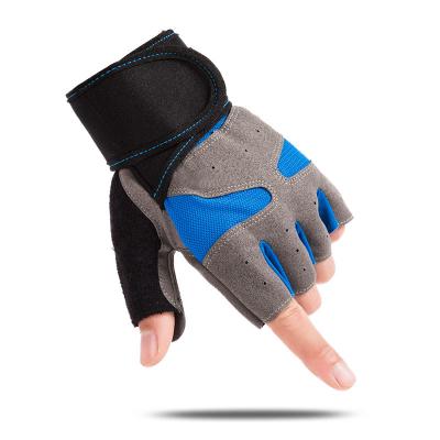 China Breathable Half-Finger Fitness Weightlifting Exercise Gloves Men And Women Sunscreen Extended Wrist Ridding Gloves for sale