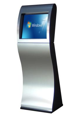 China S2 touchscreen slim and sleek stainless steel kiosk terminal for sale