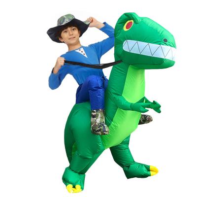 China Jurassic Inflatable Costume Jurassic Adult Funny Waterproof Mascot Cloth Polyester Cloth Polyester Velociraptor Cosplay Realistic Costume for sale