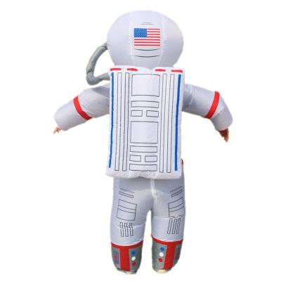 China Cartoon Inflatable Suit Kids Inflatable Funny Astronaut Clothes White Inflatable Astronaut Clothing for sale