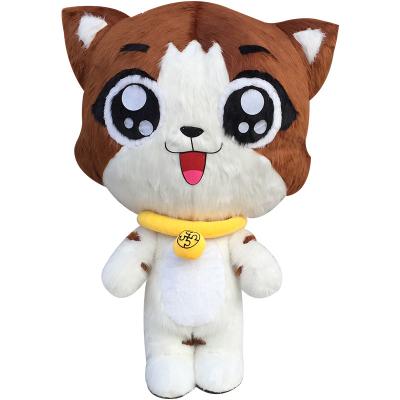 China Cartoon Costume Custom Design Inflatable Plush Panda Costume Cute Walking Mascot For Adult for sale