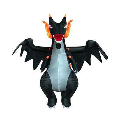 China Customizable Inflatable Halloween Costume Fire Breathing Dragon Mascot Costume Party Cosplay Costume for sale