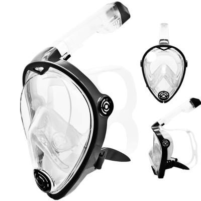 China Wide View 180 Scuba Diving Tempered Glass Lens Professional Equipment Diving Mask for sale