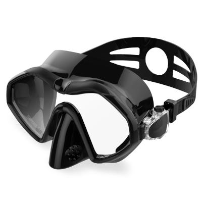 China Lens: convenient high strength tempered glass and accessories portable professional scuba silicone diving mask for sale