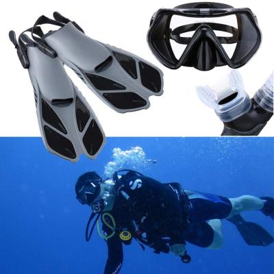 China Wide Sight Original Stocks For Snorkel Adult Tube Silicone Mask Tempered Glass Sets Fins Set Silicone Short for sale