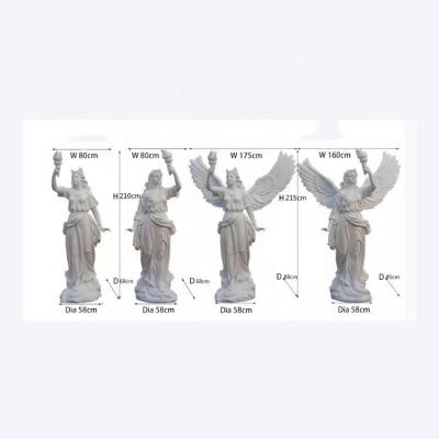 China One Piece Art Kit Pack Europe Fiberglass Resin Angel Figurine Crafts Handy Christmas Ornaments Custom Lady Sculpture for sale