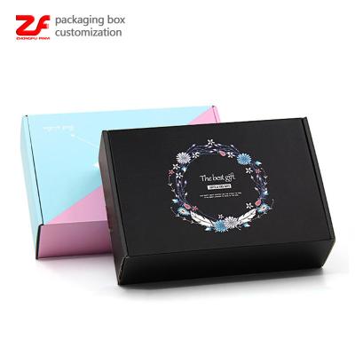 China Recycled Colorful Materials Cardboard Skin Care Cosmetic Large Cosmetic Reusable Mailing Corrugated Mailing Box for sale