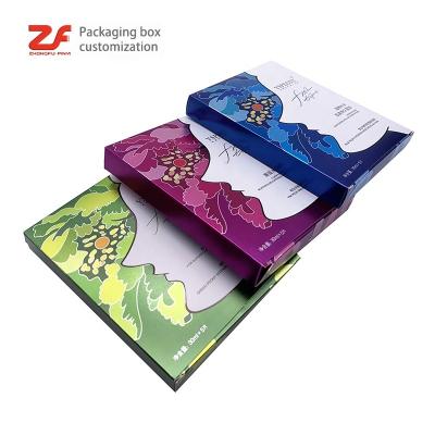 China Manufacturer Recycled Wholesale Custom Logo Colored Printing Paper Box Materials Used For Cosmetic Mask Packaging for sale