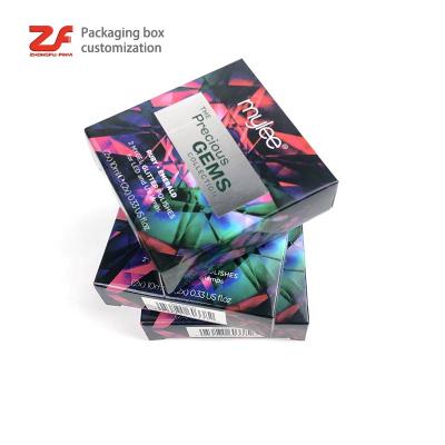 China Recyclable Flat Color Paper Lip Gloss Boxes Small Kids Color Box Custom Packaging for sale