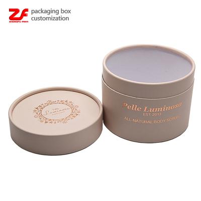 China Luxury Custom Empty Recyclable Paper Cylinder Logo Paper Jar Gift Cardboard Boxes Candle Box Packaging for sale